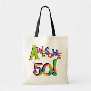 Awesome 50 Birthday T-shirts and Gifts Tote Bag