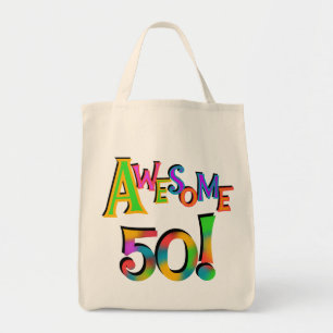 Awesome 50 Birthday T-shirts and Gifts Tote Bag