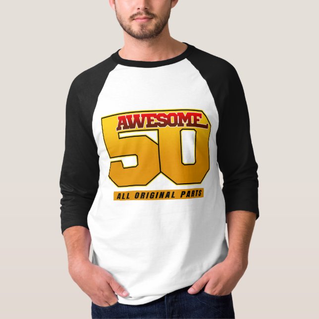 Awesome 50 Years Birthday Anniversary T-Shirt (Front)