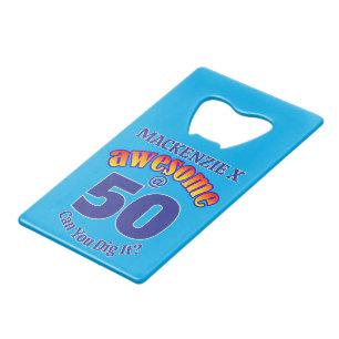 AWESOME 50th Birthday on Light BLUE