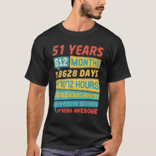 Awesome 51 Years Old Vintage 51st Birthday T-Shirt