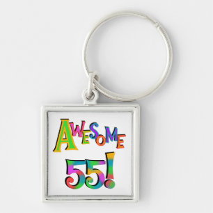 Awesome 55 Birthday T-shirts and Gifts Key Ring