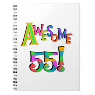 Awesome 55 Birthday T-shirts and Gifts Notebook