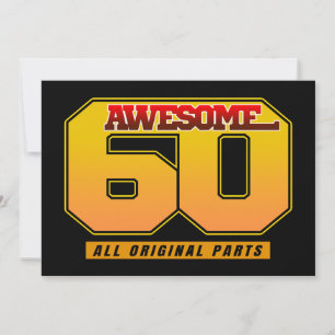 Awesome 60 All Original Parts Invitation