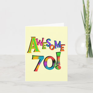 Awesome 70 Birthday T-shirts and Gifts Card