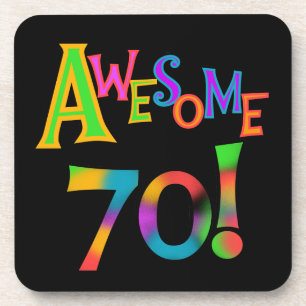 Awesome 70 Birthday T-shirts and Gifts Coaster