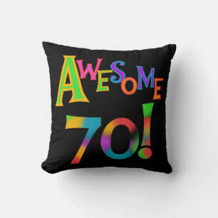 Awesome 70 Birthday T-shirts and Gifts Cushion