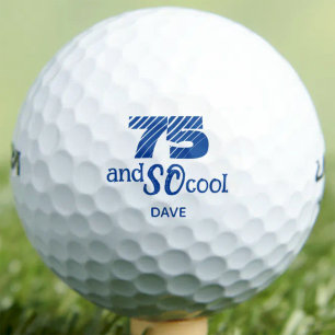 Awesome 75th Birthday - Cool Blue Custom 75 Years Golf Balls