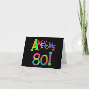 Awesome 80 Birthday T-shirts and Gifts Card