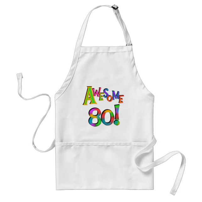 Awesome 80 Birthday T-shirts and Gifts Standard Apron (Front)