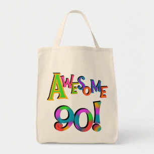 Awesome 90 Birthday T-shirts and Gifs Tote Bag