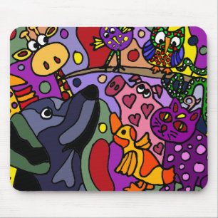 Awesome Abstract Animals Art Mouse Pad