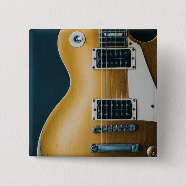 Awesome Acoustic Guitar 15 Cm Square Badge (Front)