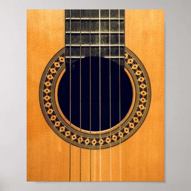 Awesome Acoustic Guitar Poster (Front)