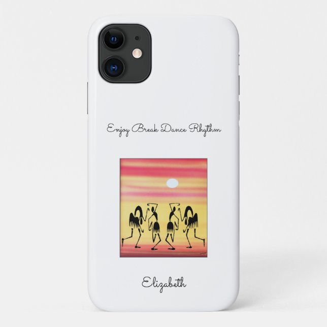Awesome African Art, Break Dance Case-Mate iPhone Case (Back)