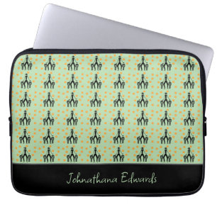 Awesome, African Art. Silhouette Celebration Laptop Sleeve