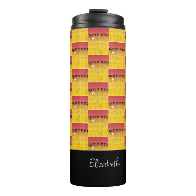 Awesome African Art, Tropical Summer Vibe Thermal Tumbler (Front)