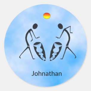 Awesome African Drumming iPhone / iPad case Classic Round Sticker
