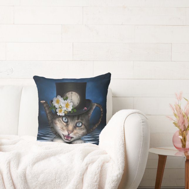 Awesome Alice in Wonderland Teacup Cat Cushion (Couch)