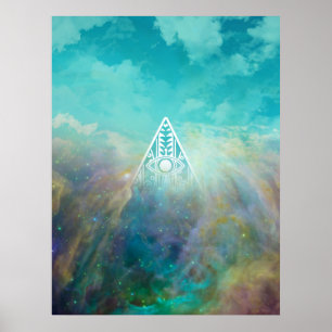 Awesome “All seeing eye” triangle Orion nebula Poster