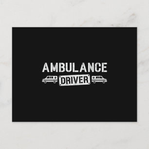 Awesome Ambulance Driver Paramedic Emergency Ems Postcard