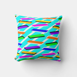 Awesome and Fun Turquoise neon Vibes Cushion