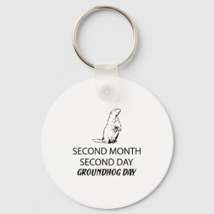 Awesome And Funny Happy Groundhog Day For Men Wome Key Ring