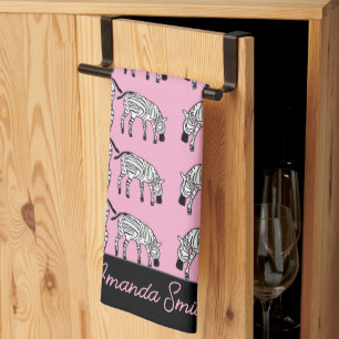 Awesome and Happy Kenyan Zenbras Tea Towel