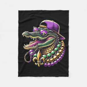 Awesome Apparel Uni-adult Mardi Gras Fleece Blanket