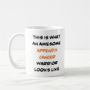 awesome appendix cancer warrior coffee mug
