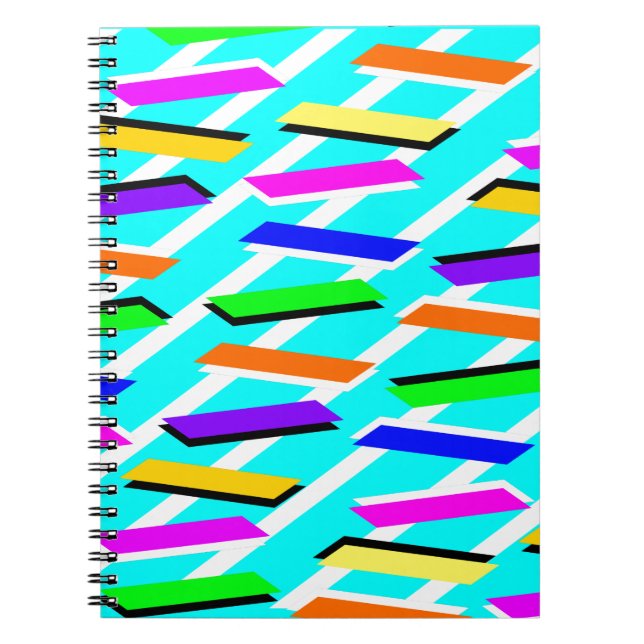 Awesome Aqua Pattern Notebook (Front)
