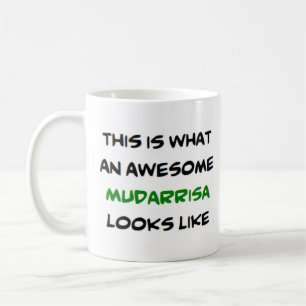 awesome arabic teacher mudarrisa coffee mug