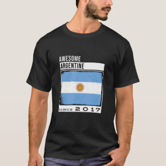 Awesome Argentine Since 2017  Argentine 5th Birthd T-Shirt