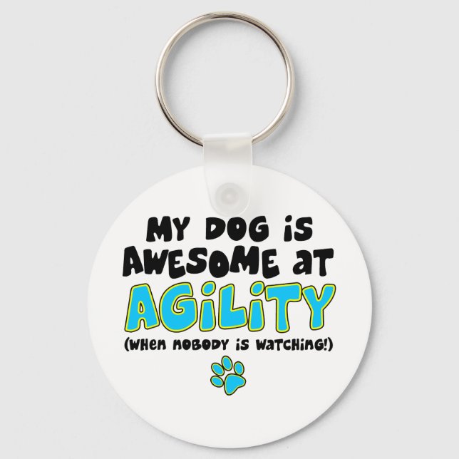 Awesome at Agility Key Ring (Front)
