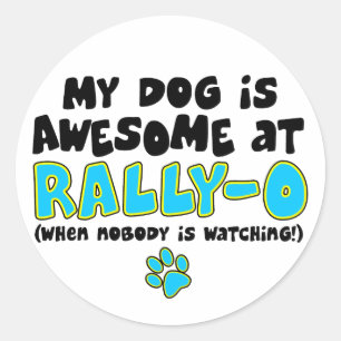 Awesome at Rally-O Classic Round Sticker