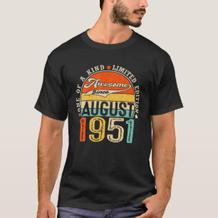 Awesome August 1951 70 Year Old 70Th Birthday Appa T-Shirt