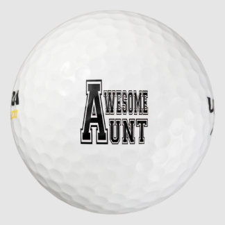 Awesome Aunt Design Golf Balls