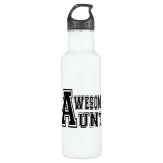 Awesome Aunt in Black 710 Ml Water Bottle