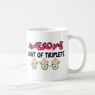 AWESOME Aunt of TRIPLETS Coffee Mug