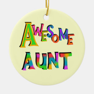 Awesome Aunt T-shirts and Gifts Ceramic Ornament