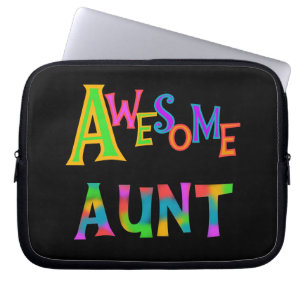 Awesome Aunt T-shirts and Gifts Laptop Sleeve