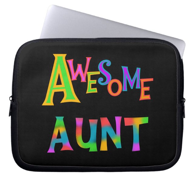 Awesome Aunt T-shirts and Gifts Laptop Sleeve (Front)