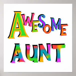 Awesome Aunt T-shirts and Gifts Poster