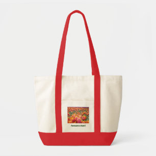 Awesome Aunt! Tote Bags Pink Tulip Flowers