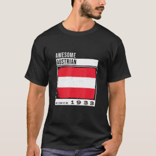 Awesome Austrian Since 1933 Austrian 89th Birthda T-Shirt
