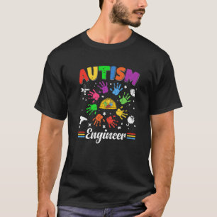 Awesome Autism Awareness Supportive Engineer Men W T-Shirt