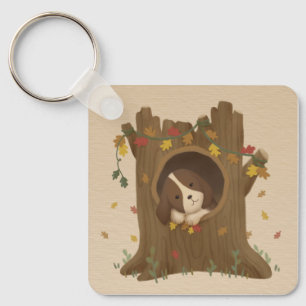Awesome Autumn: Beagle Key Ring