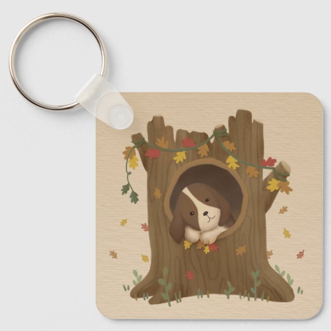 Awesome Autumn: Beagle Key Ring (Front)