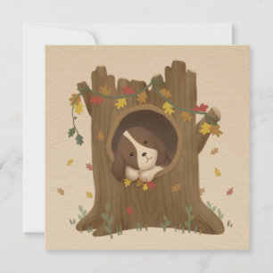 Awesome Autumn: Beagle Thank You Card