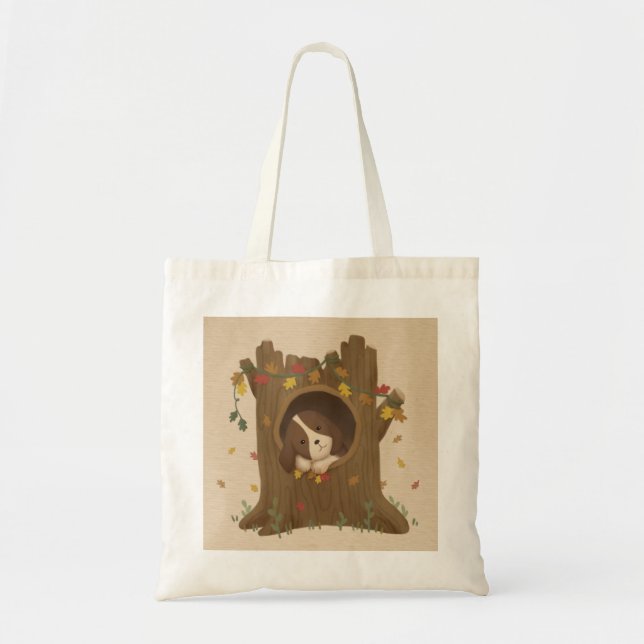 Awesome Autumn: Beagle Tote Bag (Front)